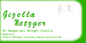 gizella metzger business card